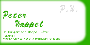 peter wappel business card